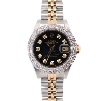 Rolex Datejust 26mm Black Dial Watch Ref# 69173 - Happy Jewelers Fine Jewelry Lifetime Warranty