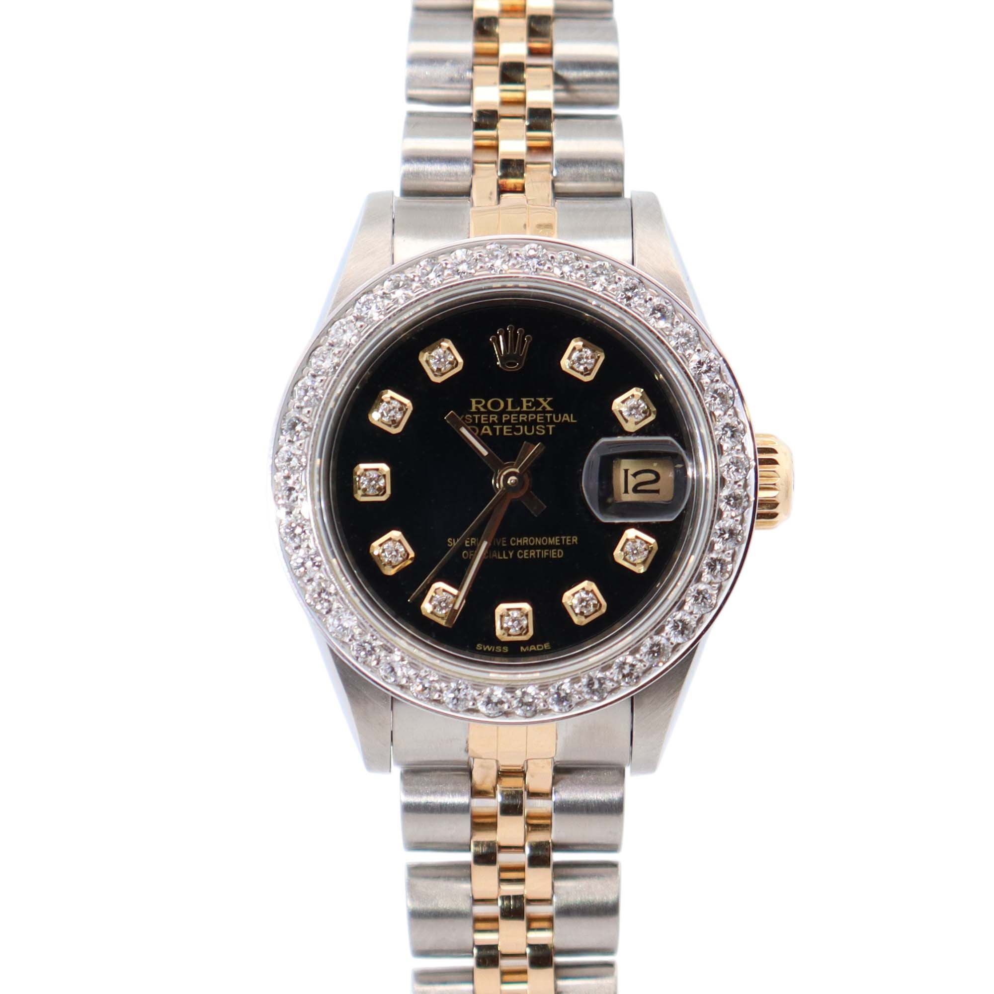 Rolex Datejust 26mm Black Dial Watch Ref# 69173 - Happy Jewelers Fine Jewelry Lifetime Warranty