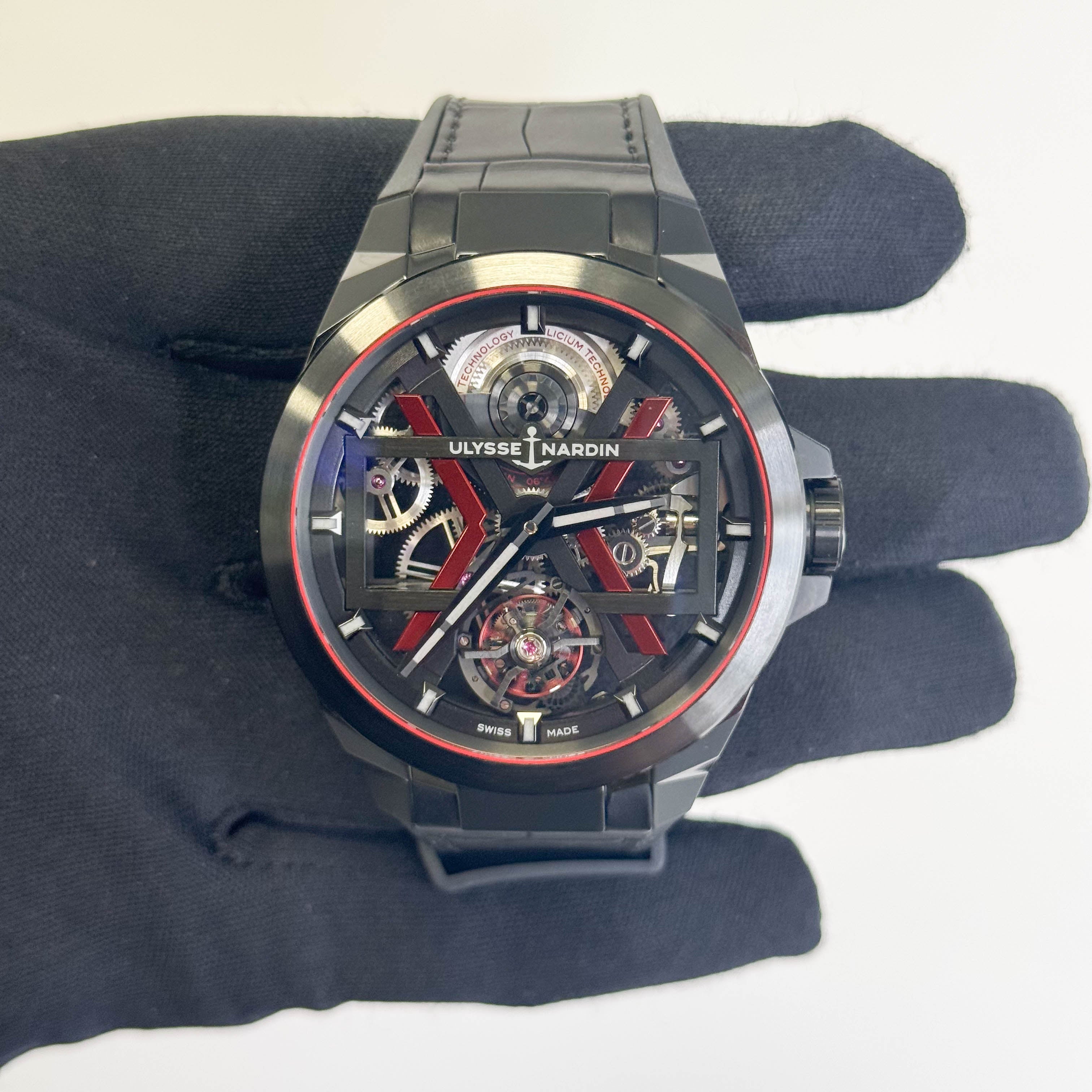 Ulysse Nardin Blast Tourbillion Black Ceramic 45mm Skeleton Dial Watch Ref# 1723-400/BLACK