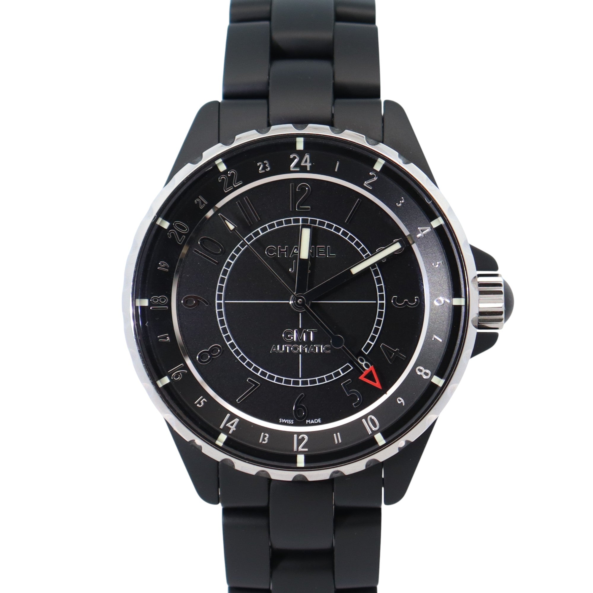 Chanel J12 41mm Black Dial Watch Ref# H3101 - Happy Jewelers Fine Jewelry Lifetime Warranty