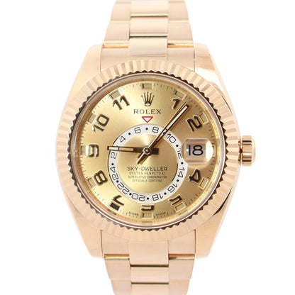 Rolex Sky-Dweller 42mm Champagne Dial Watch Ref# 326938 - Happy Jewelers Fine Jewelry Lifetime Warranty