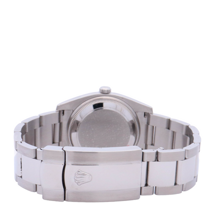 Rolex Oyster Perpetual Date 34mm Stainless Steel Black Stick Dial Watch Reference# 115200 - Happy Jewelers Fine Jewelry Lifetime Warranty