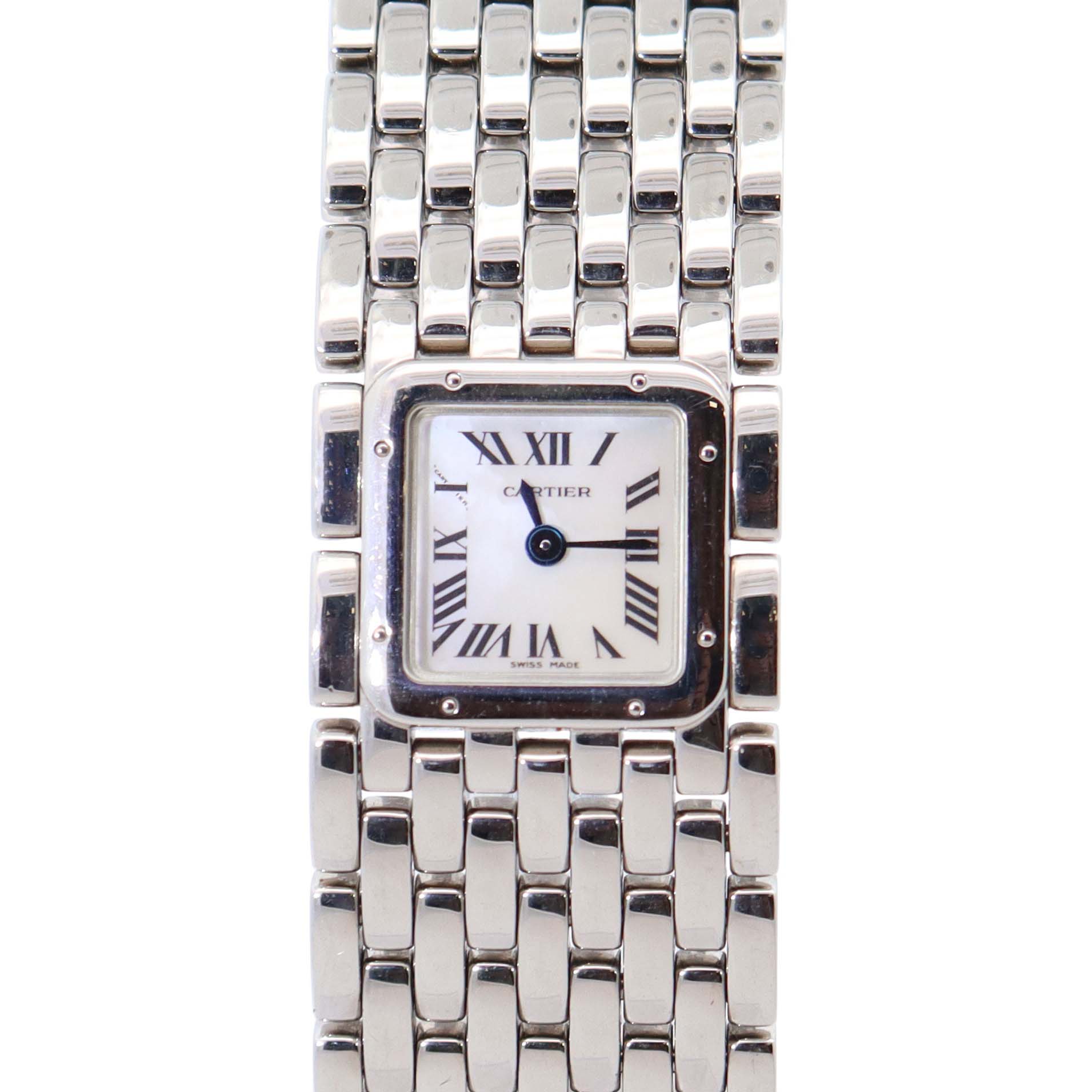 Cartier Panthere 21mm MOP Dial Watch Ref# W61001T9 - Happy Jewelers Fine Jewelry Lifetime Warranty