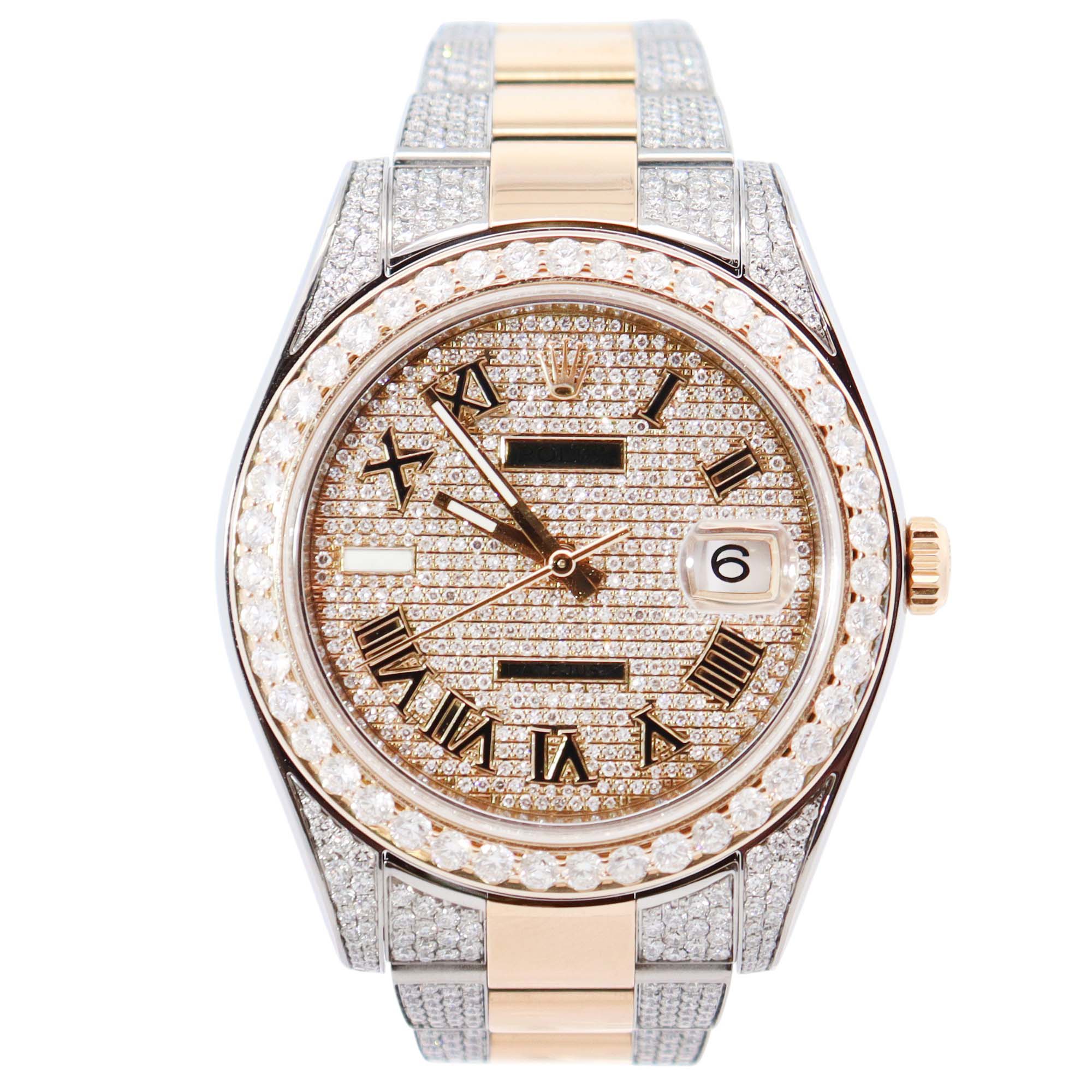 Rolex Datejust 41mm Pave Dial Watch Ref# 116333 - Happy Jewelers Fine Jewelry Lifetime Warranty