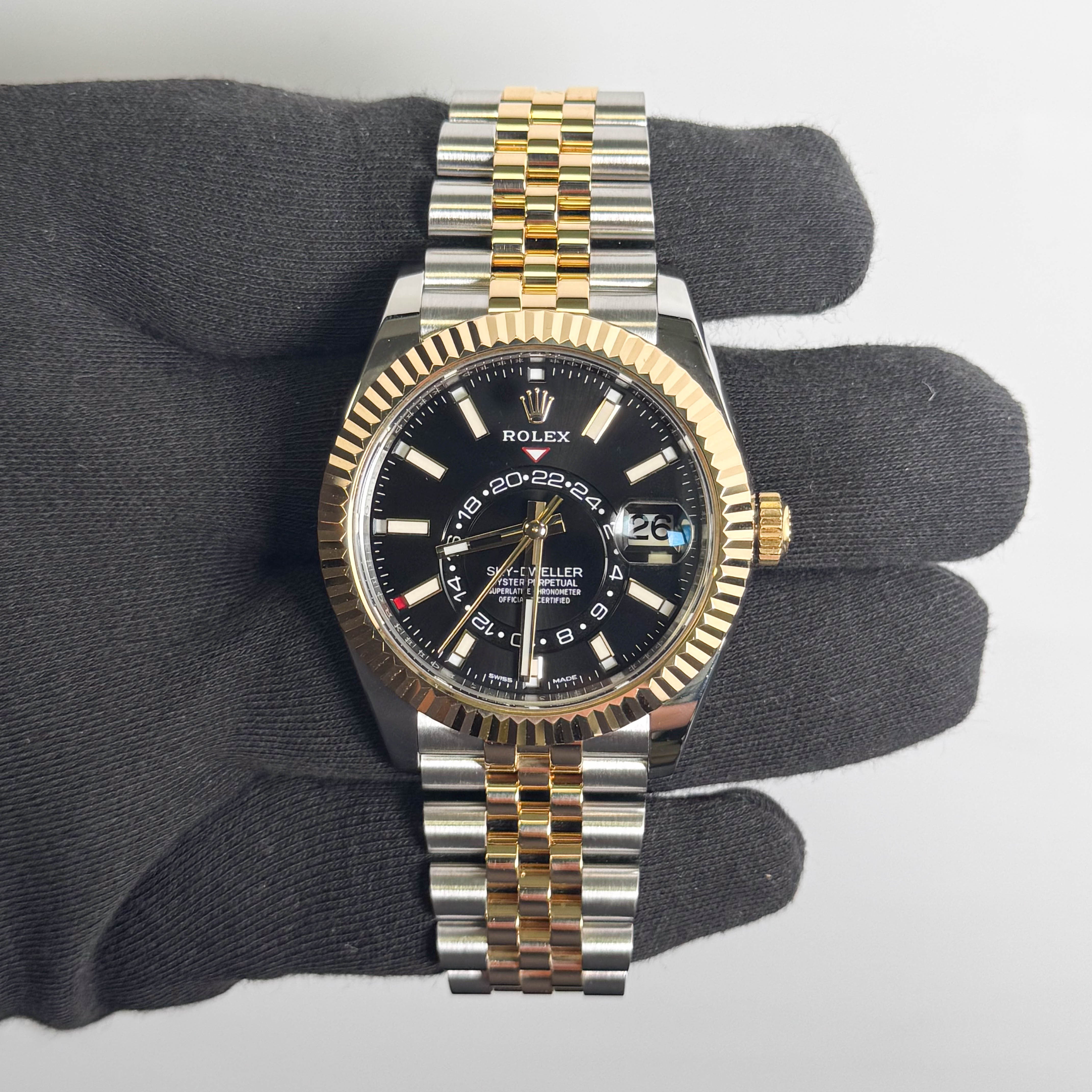 Rolex Sky-Dweller 42mm Black Dial Watch Ref# 326933