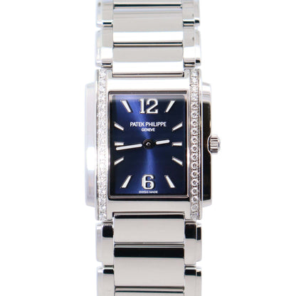 Patek Philippe Twenty-4 25mm Blue Dial Watch Ref# 4910/1200A-001 - Happy Jewelers Fine Jewelry Lifetime Warranty