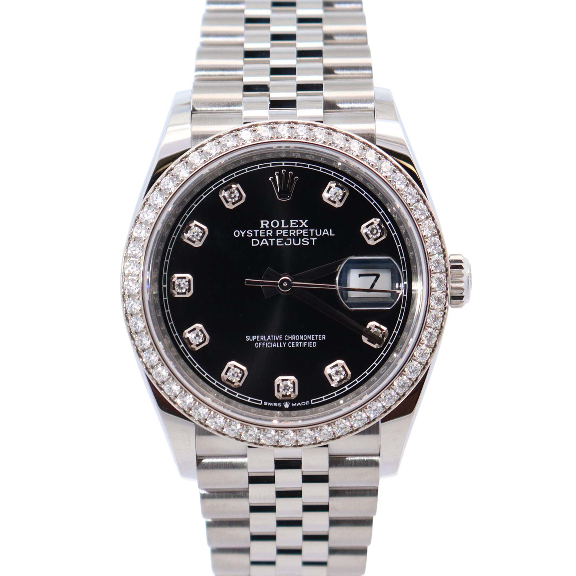 Rolex Datejust 36mm Black Dial Watch Ref# 126284RBR - Happy Jewelers Fine Jewelry Lifetime Warranty
