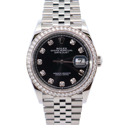 Rolex Datejust 36mm Black Dial Watch Ref# 126284RBR - Happy Jewelers Fine Jewelry Lifetime Warranty