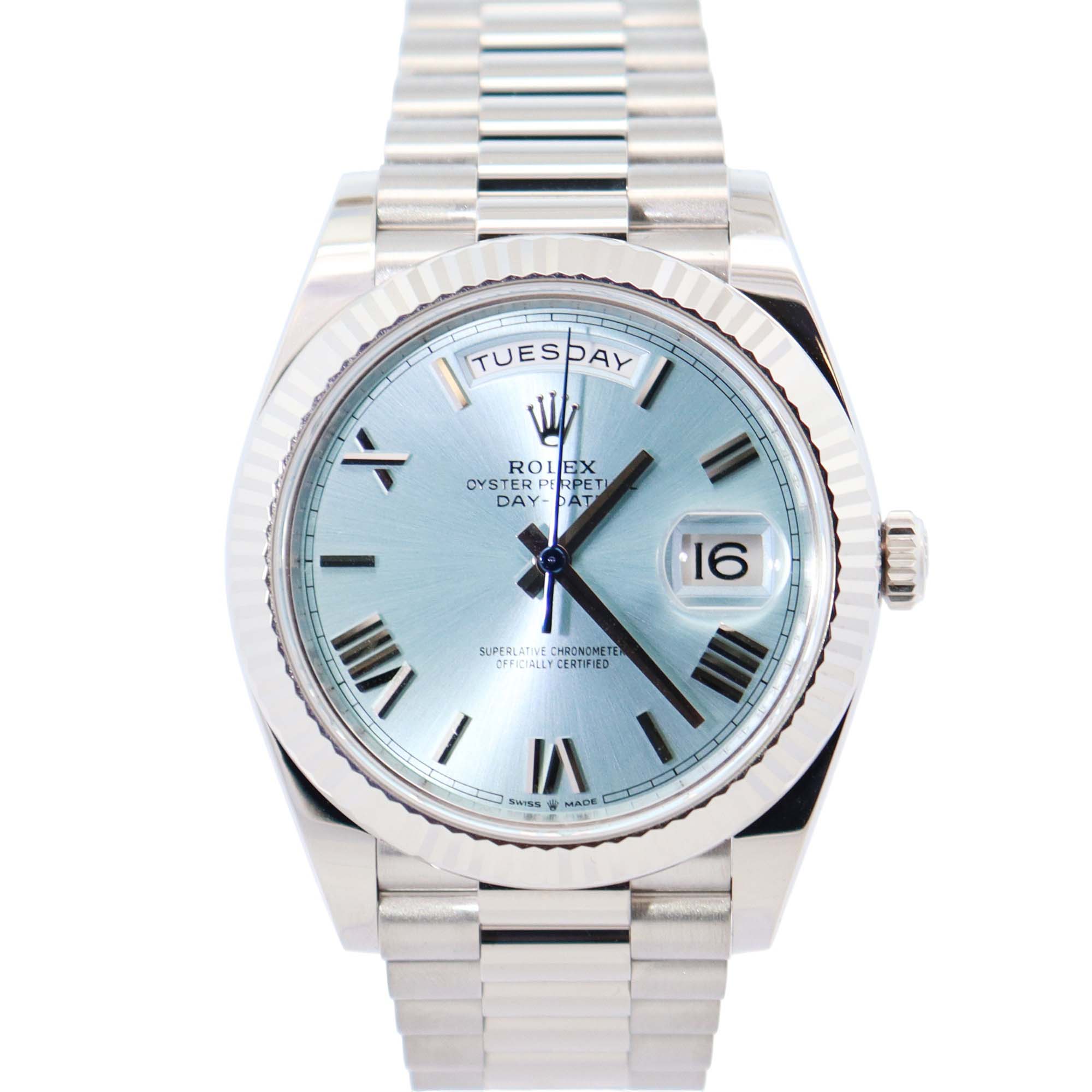 Rolex Day-Date 40mm Blue Dial Watch Ref# 228236 - Happy Jewelers Fine Jewelry Lifetime Warranty