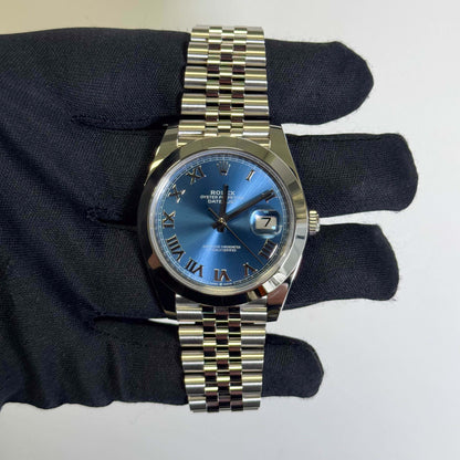 Rolex Datejust 41mm Blue Dial Watch Ref# 126300 - Happy Jewelers Fine Jewelry Lifetime Warranty