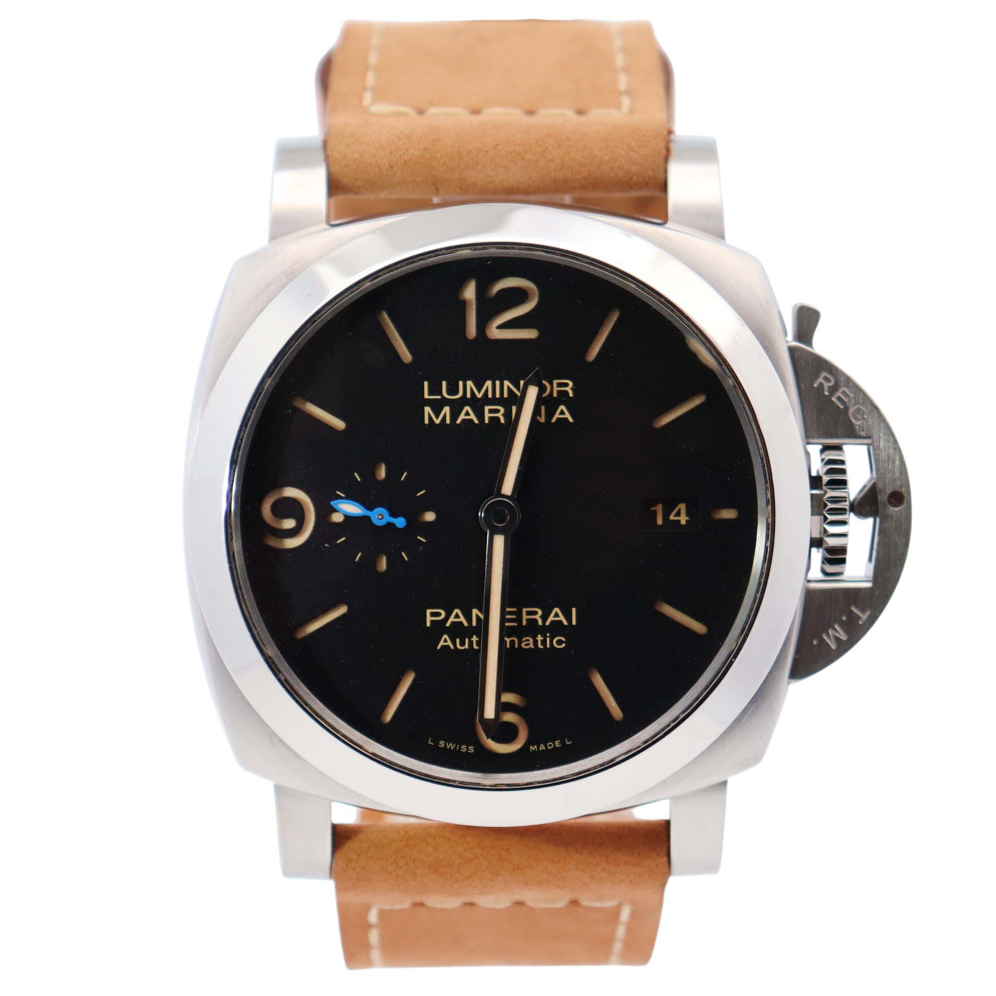 Panerai Luminor 44mm Black Dial Watch Ref# PAM01312 - Happy Jewelers Fine Jewelry Lifetime Warranty
