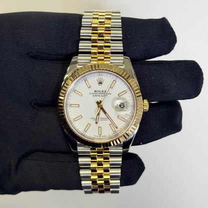 Rolex Datejust 41mm White Dial Watch Ref# 126333 - Happy Jewelers Fine Jewelry Lifetime Warranty