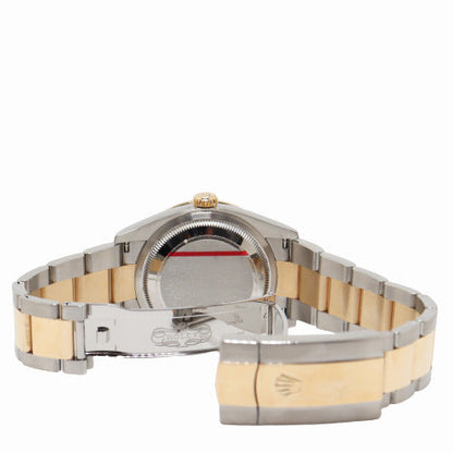 Rolex Datejust Yellow Gold & Stainless Steel 36mm Factory Black Diamond Dial Watch Reference# 126283RBR - Happy Jewelers Fine Jewelry Lifetime Warranty