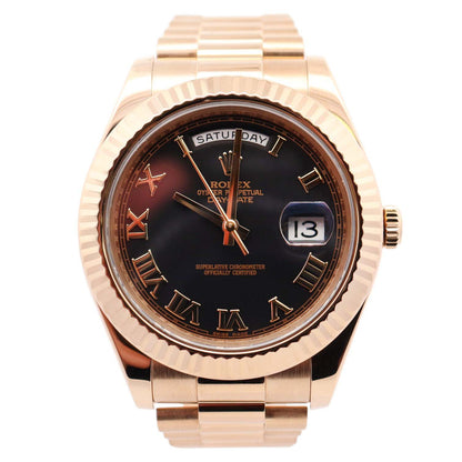 Rolex Day-Date 41mm Black Dial Watch Ref# 218238 - Happy Jewelers Fine Jewelry Lifetime Warranty