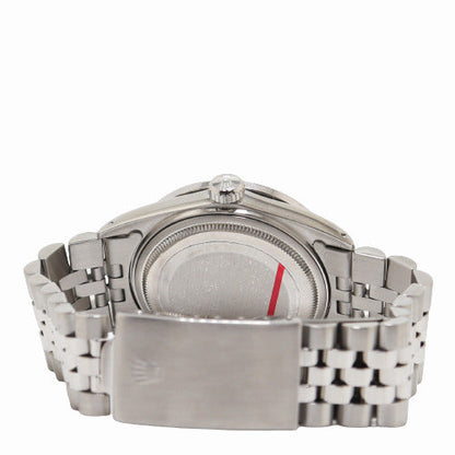 Rolex Day Date Stainless Steel 36mm Custom White MOP Diamond Dial Watch Reference# 16030 - Happy Jewelers Fine Jewelry Lifetime Warranty