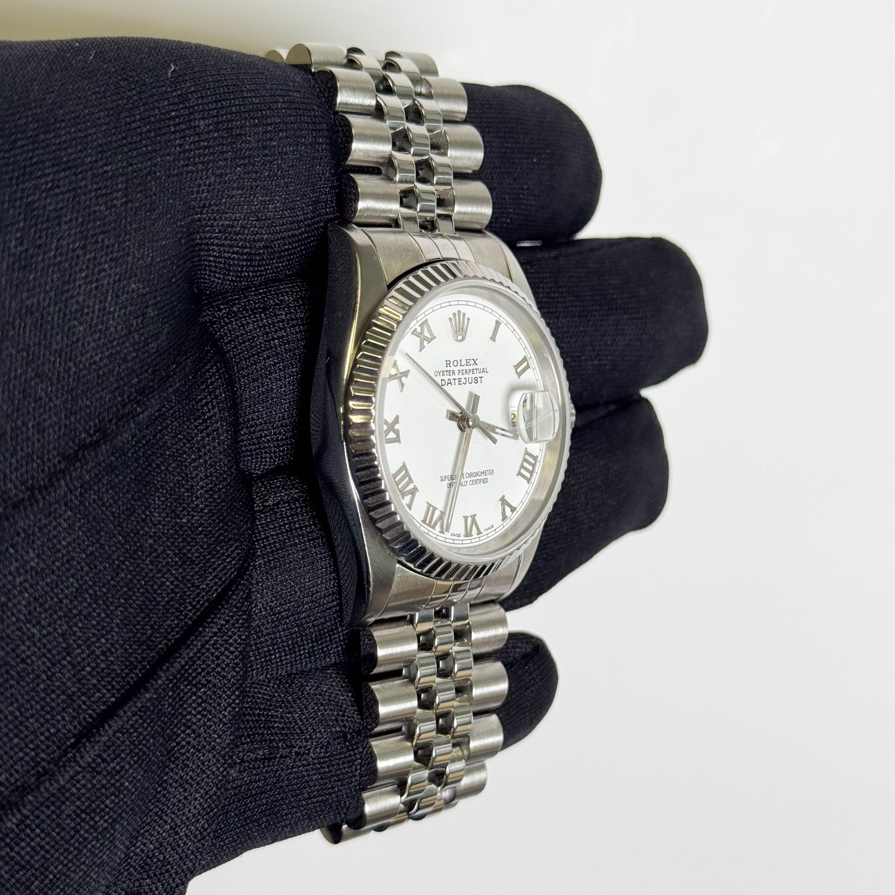 Rolex Datejust 36mm White Dial Watch Ref# 16234 - Happy Jewelers Fine Jewelry Lifetime Warranty