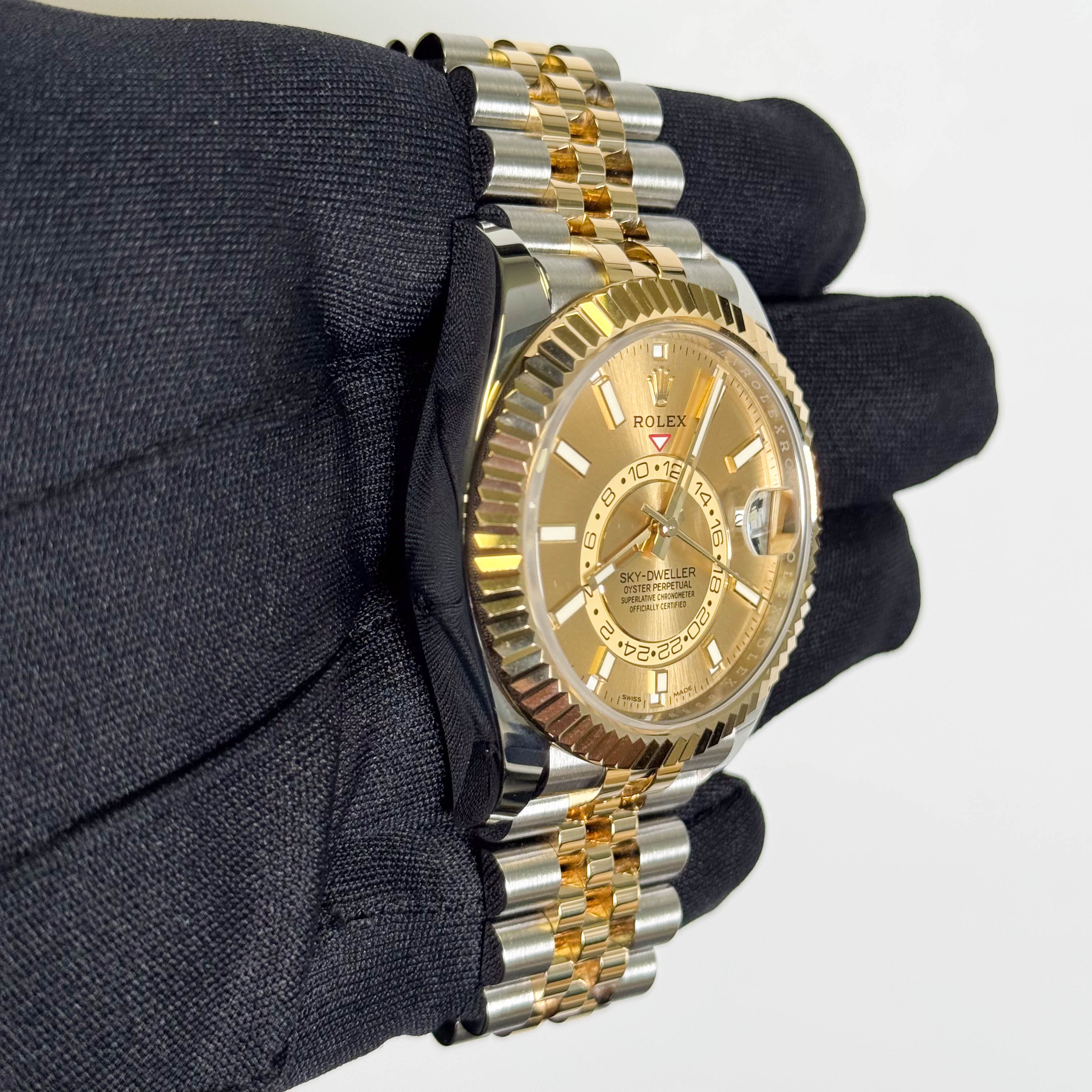 Rolex Sky-Dweller 42mm Champagne Dial Watch Ref# 326933 - Happy Jewelers Fine Jewelry Lifetime Warranty