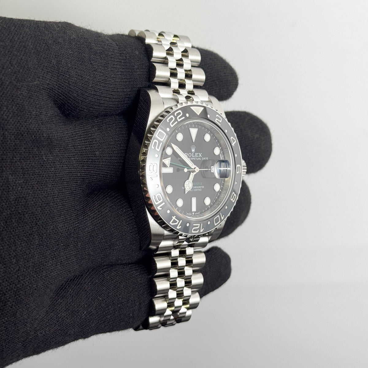 Rolex GMT-Master II 40mm Black Dial Watch Ref# 126710GRNR