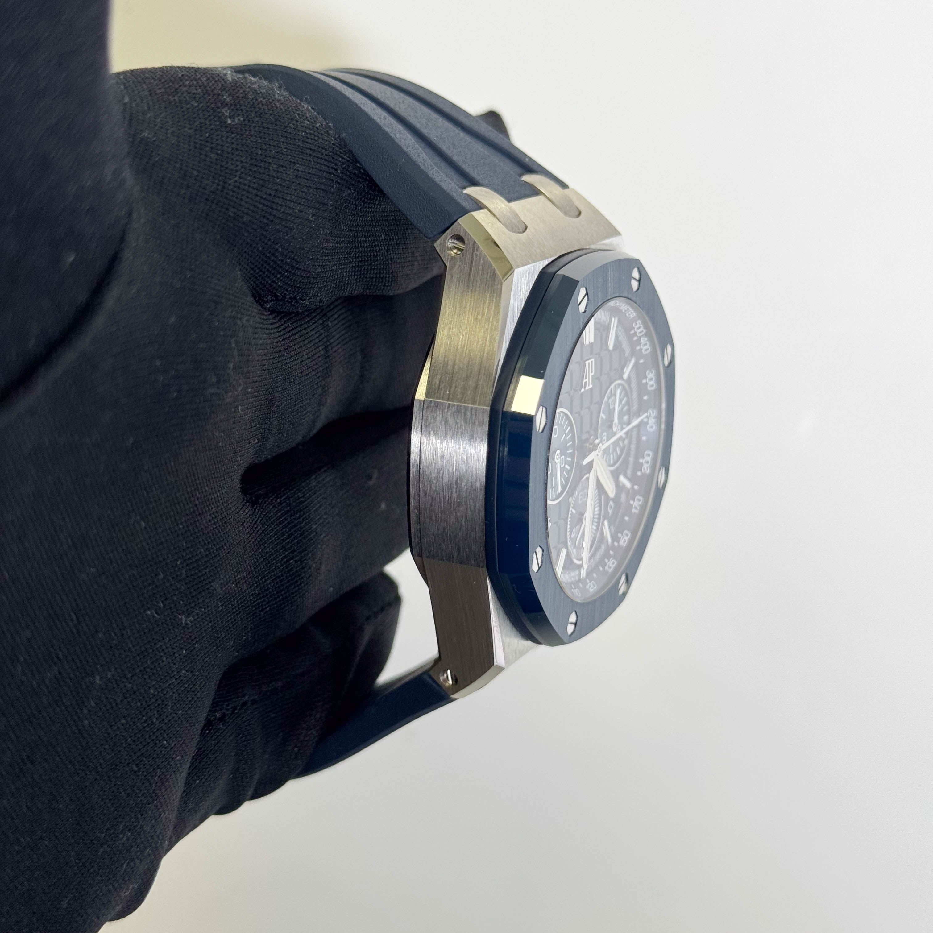 Audemars Piguet Royal Oak 44mm Blue Dial Watch Ref# 26420SO.OO.A029VE.01 - Happy Jewelers Fine Jewelry Lifetime Warranty