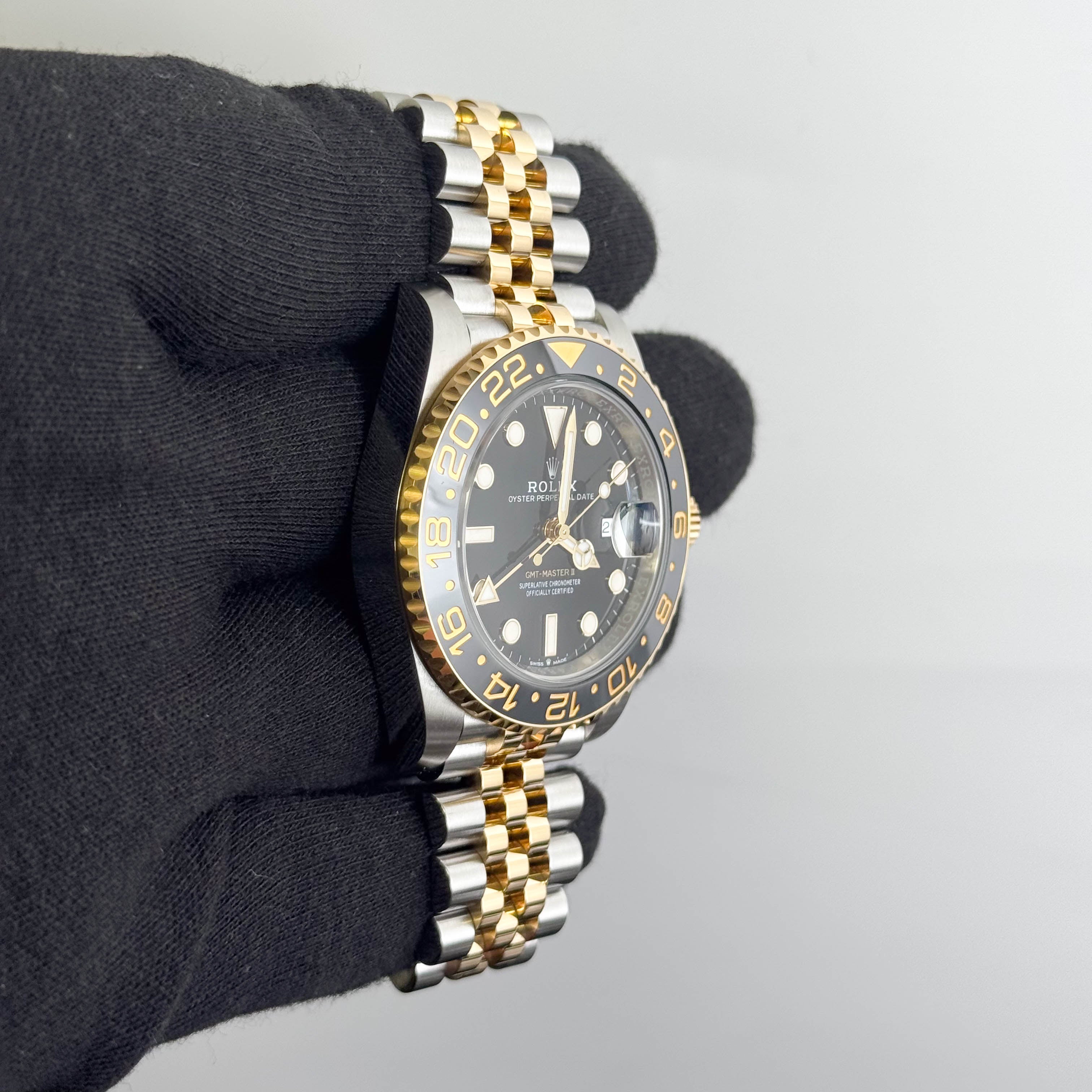 Rolex GMT-Master II 40mm Black Dial Watch Ref# 126713GRNR