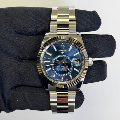 Rolex Sky-Dweller 42mm Blue Dial Watch Ref# 336934 - Happy Jewelers Fine Jewelry Lifetime Warranty
