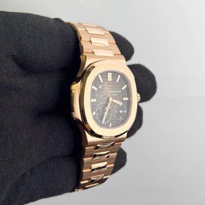 Patek Philippe Nautilus 40mm Brown Stick Dial Watch Ref#  5712/1R-001