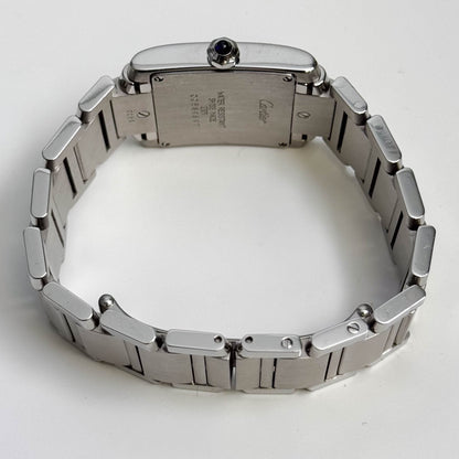 Cartier Tank Stainless Steel 25mm White/Ivory Dial Watch Ref# W51011Q3 - Happy Jewelers Fine Jewelry Lifetime Warranty