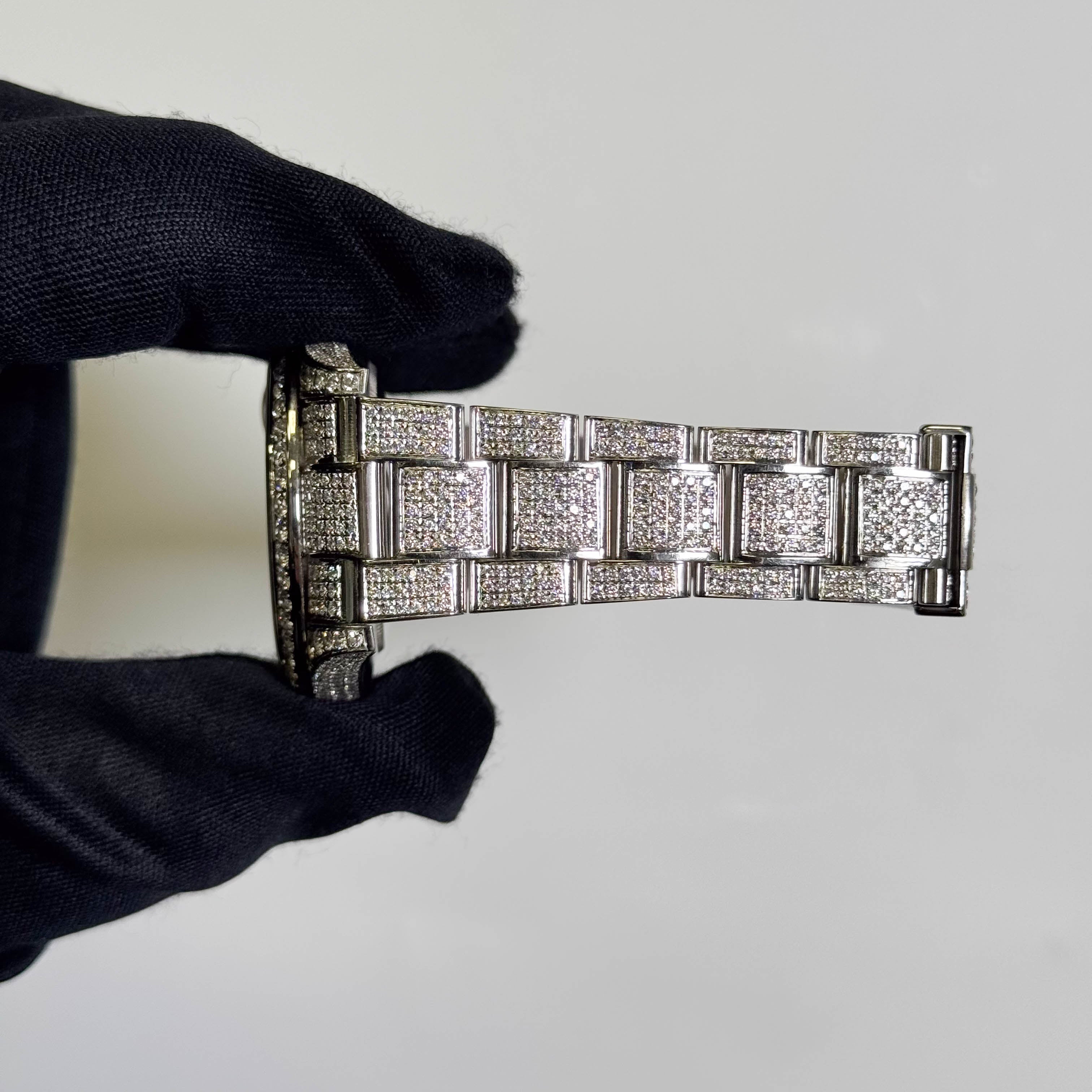 Rolex Datejust 41mm Custom Iced Out Dial w/ Diamond Rainbow Stick Dial Watch Ref# 126334 - Happy Jewelers Fine Jewelry Lifetime Warranty