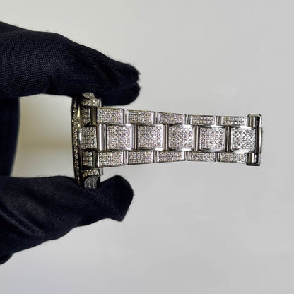 Rolex Datejust 41mm Custom Iced Out Dial w/ Diamond Rainbow Stick Dial Watch Ref# 126334 - Happy Jewelers Fine Jewelry Lifetime Warranty