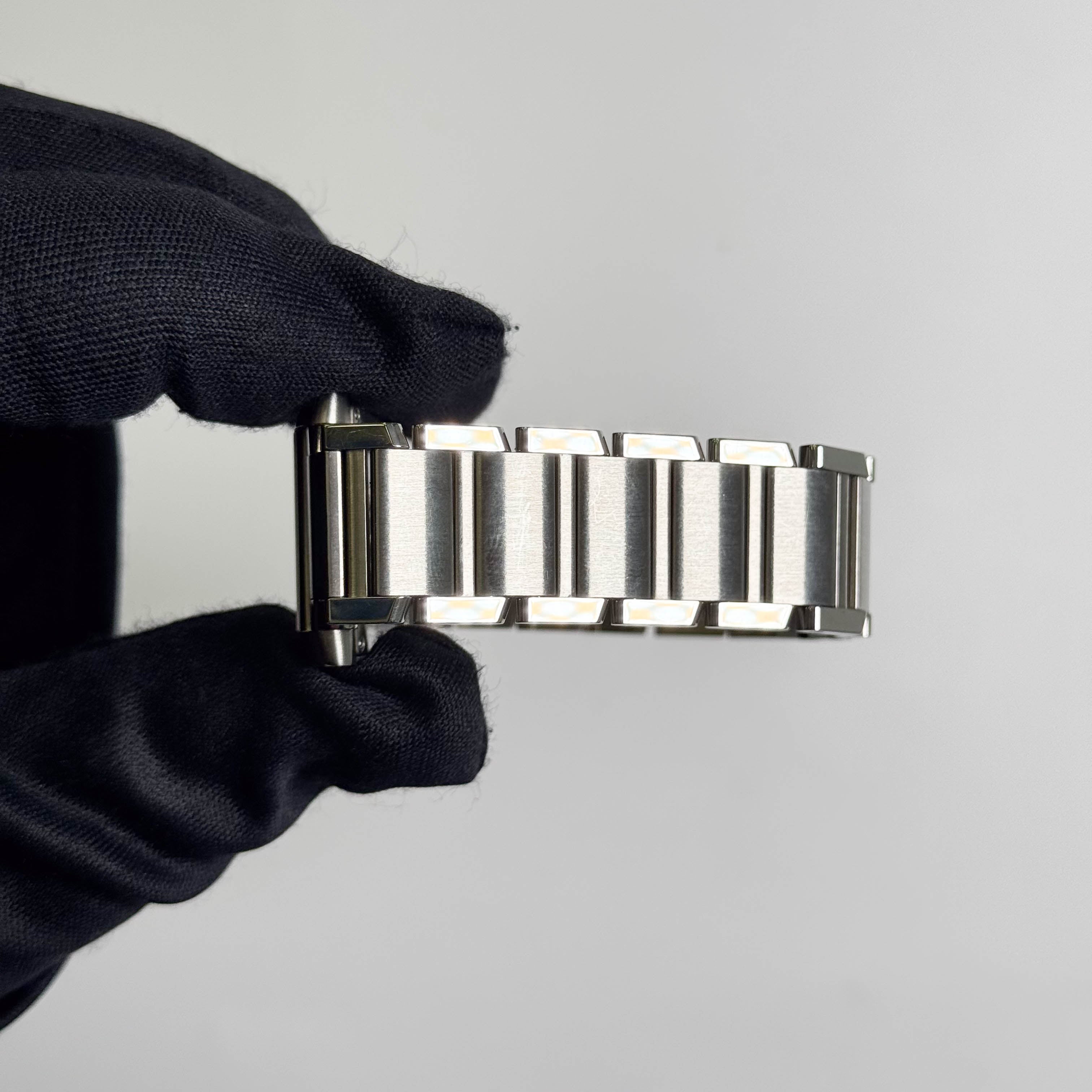 Cartier Tank Stainless Steel 25mm White/Ivory Dial Watch Ref# W51011Q3 - Happy Jewelers Fine Jewelry Lifetime Warranty