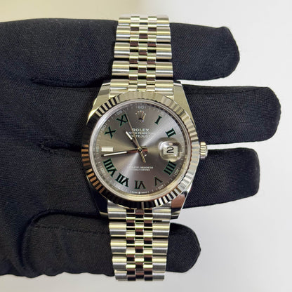 Rolex Datejust 41mm Wimbledon Dial Watch Ref# 126334