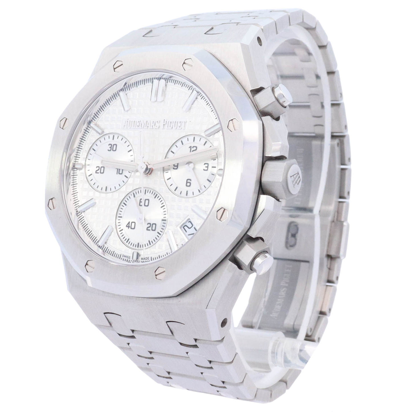 Audemars Piguet Royal Oak "50th Anniversary" 41mm White Chronograph Dial Watch Reference# 26240ST.OO.1320ST.03 - Happy Jewelers Fine Jewelry Lifetime Warranty