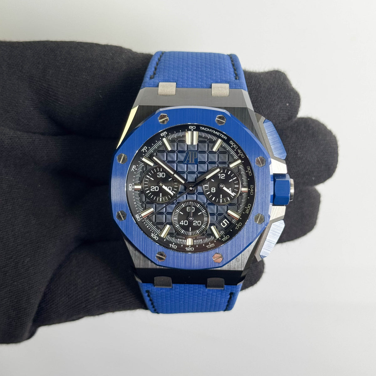 Audemars Piguet Royal Oak Offshore 43mm Blue Dial Watch Ref# 26420CE.OO.A043VE.01