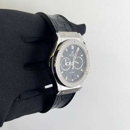 Hublot Classic Fusion 42mm Black Dial Watch Ref# 541.NX.1170.LR.1104 - Happy Jewelers Fine Jewelry Lifetime Warranty
