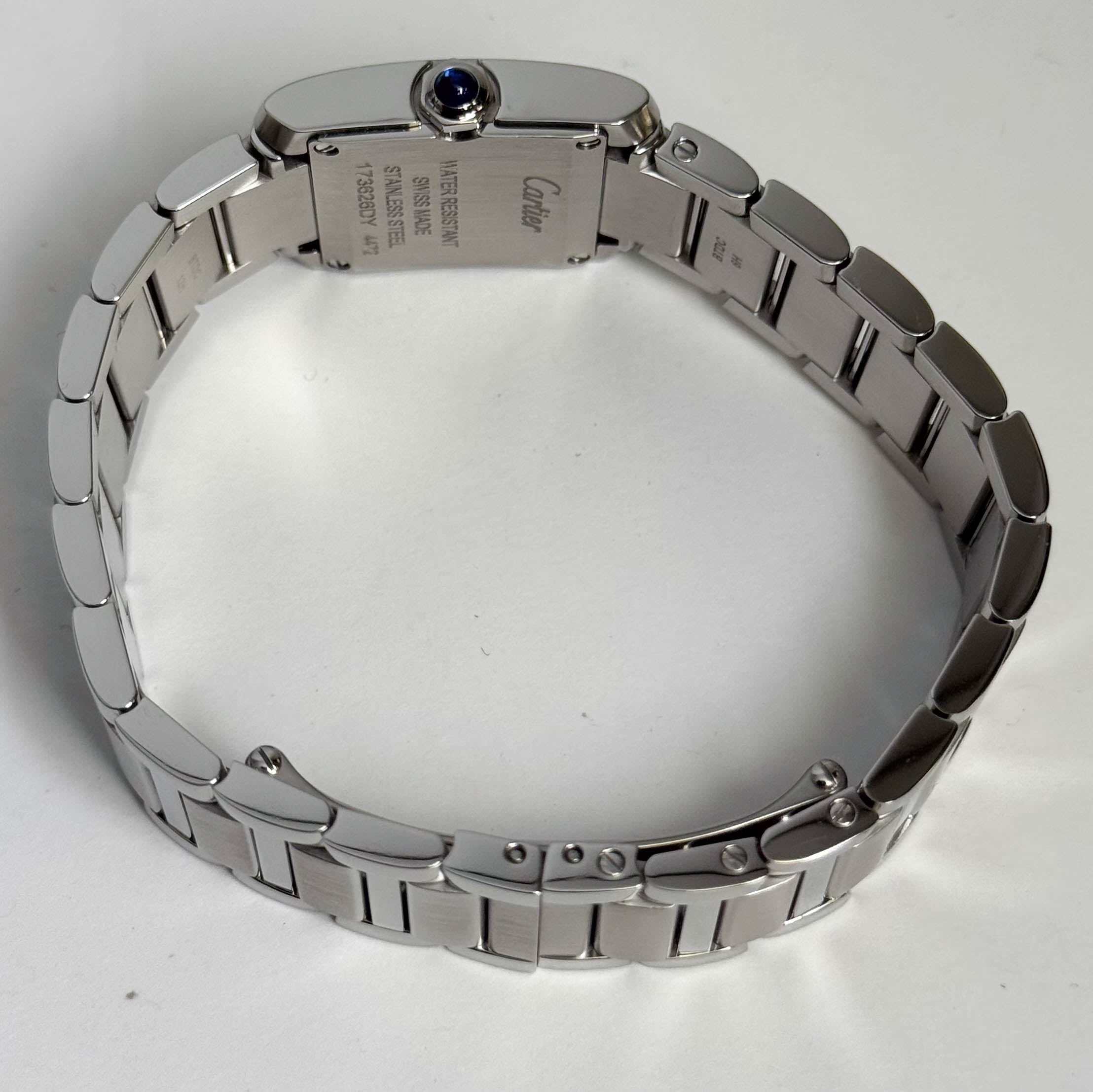 Cartier Tank 25.7x21.2mm Silver Dial Watch Ref# WSTA0065