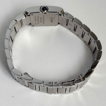Cartier Tank 25.7x21.2mm Silver Dial Watch Ref# WSTA0065