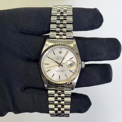 Rolex Datejust 36mm Silver Dial Watch Ref# 16234 - Happy Jewelers Fine Jewelry Lifetime Warranty