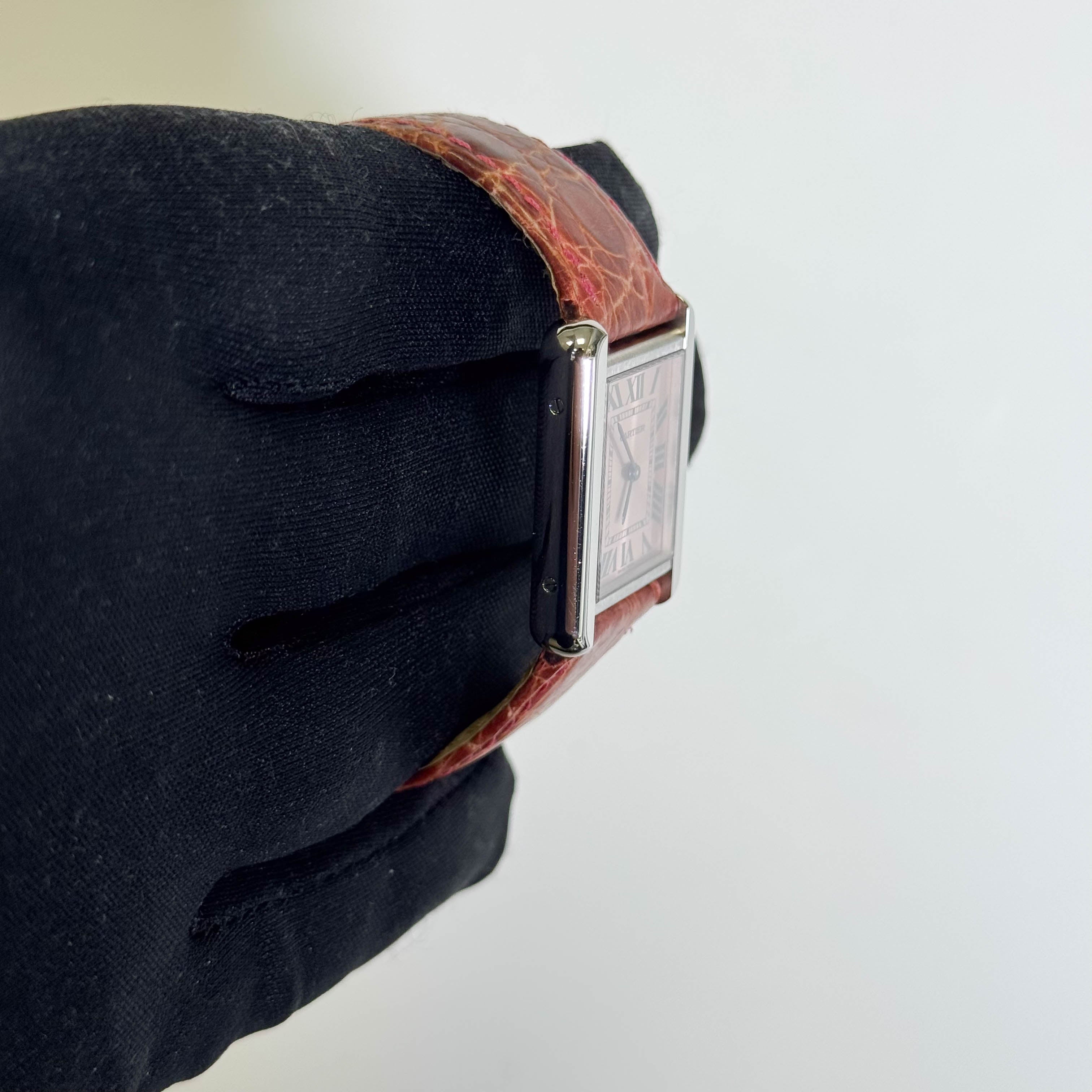 Cartier Tank 31mm Pink Dial Watch Ref# W5200000