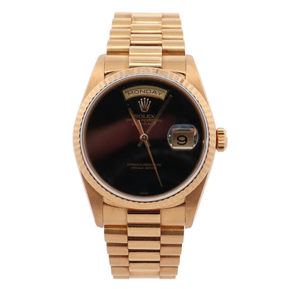 Rolex Day-Date 36mm Black Dial Watch Ref# 18238 - Happy Jewelers Fine Jewelry Lifetime Warranty