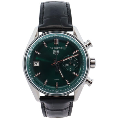 Tag Heuer Carrera 39mm Green Dial Watch Ref# CBS2211 - Happy Jewelers Fine Jewelry Lifetime Warranty