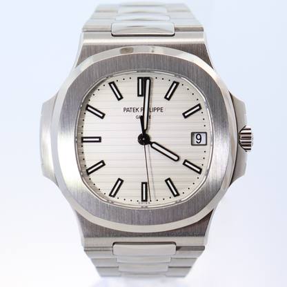 Patek Philippe Nautilus 40mm White Dial Watch Ref# 5711/1A-001 - Happy Jewelers Fine Jewelry Lifetime Warranty