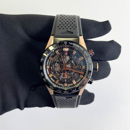 Tag Heuer Carrera Heuer 01 Chronograph 43mm Black Dial Watch Ref# CAR205A.FT6087
