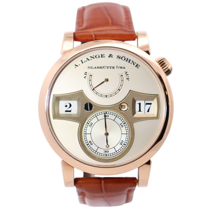 A. Lange & Sohne Zeitwerk 42mm Silver Dial Watch Ref# 140.032 - Happy Jewelers Fine Jewelry Lifetime Warranty