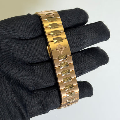 Patek Philippe Nautilus 40.5mm Rose Gold Blue Dial Watch Ref# 5990/1R-001