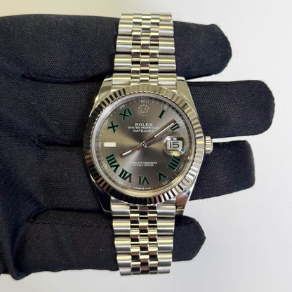 Rolex Datejust 41mm Wimbledon Dial Watch Ref# 126334 - Happy Jewelers Fine Jewelry Lifetime Warranty