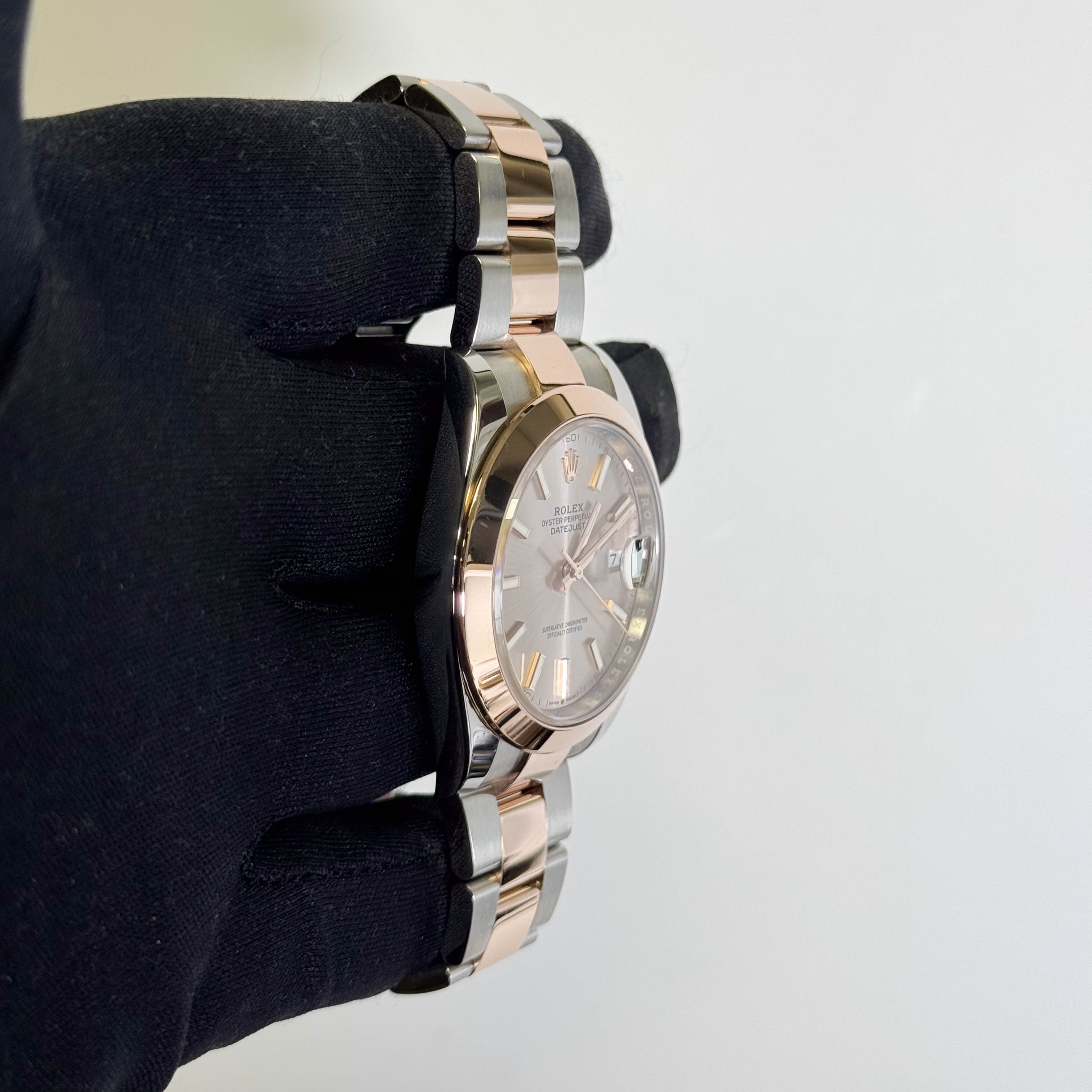 Rolex Datejust 41mm Pink Sundust Dial Watch Ref# 126301