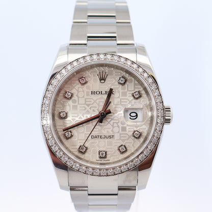 Rolex Datejust 36mm Silver Jubilee Dial Watch Ref# 116233 - Happy Jewelers Fine Jewelry Lifetime Warranty