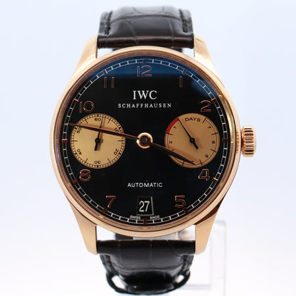 IWC Portuguese 42mm Black Dial Watch Ref# IW500121 - Happy Jewelers Fine Jewelry Lifetime Warranty