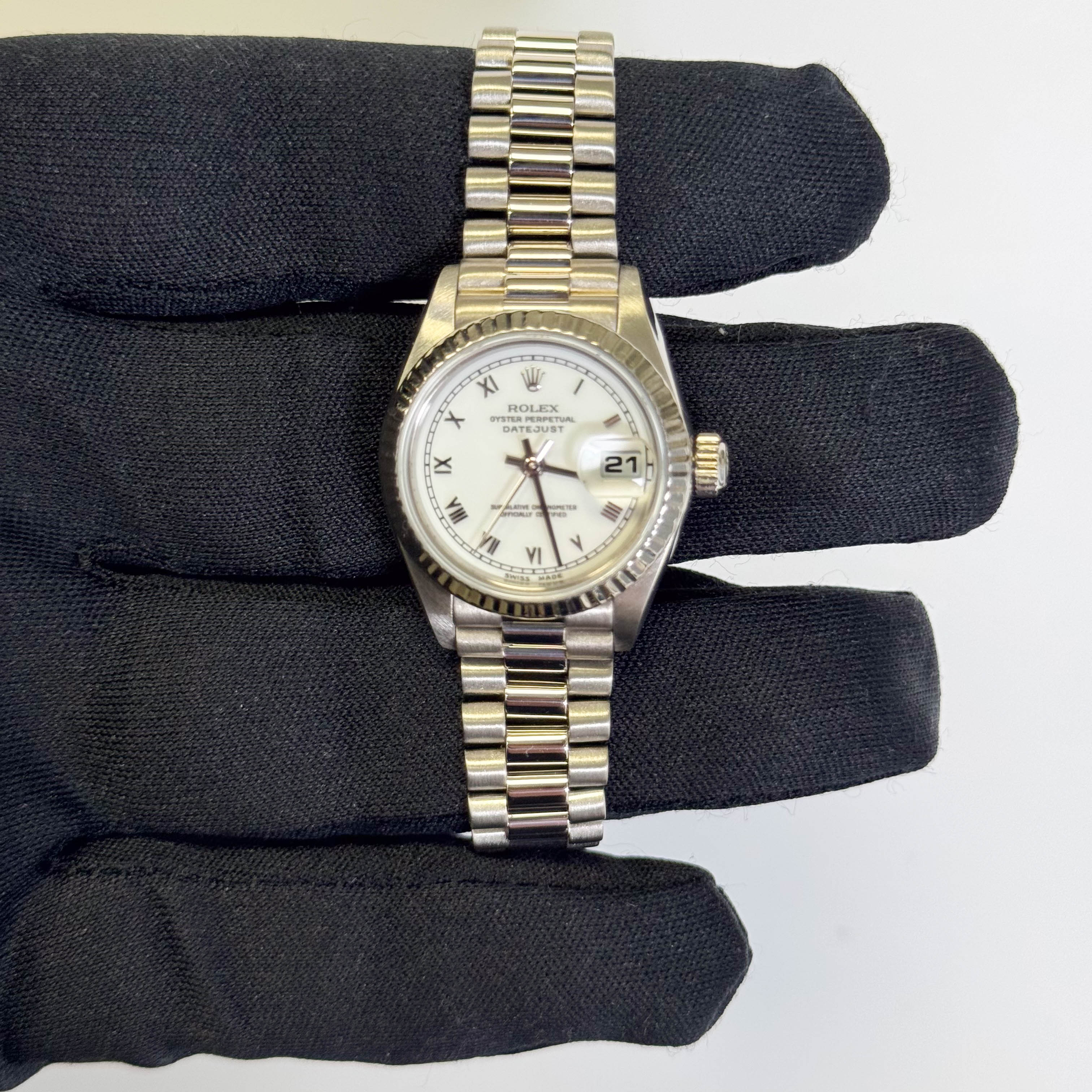 Rolex Datejust 26mm White Dial Watch Ref# 69179 – Happy Jewelers