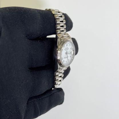 Rolex Datejust 26mm White Dial Watch Ref# 69179